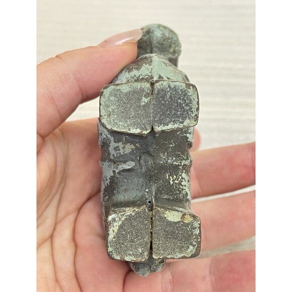 Vintage Cast Iron Chinese Tang Dynasty Style War Horse Sculpture, Patina Finish - Picture 8 of 8